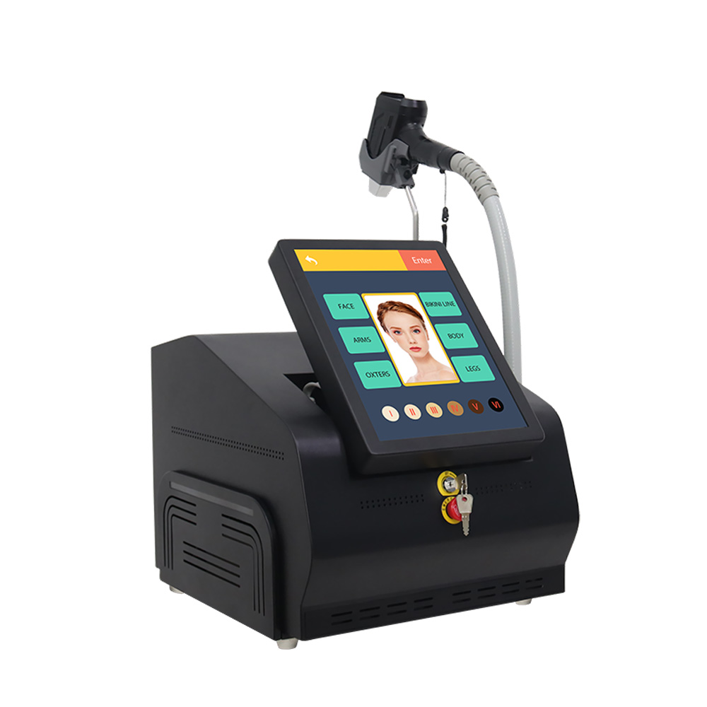 Remoção de cabelo a laser de diodo triplo 755 808 1064 Máquina a laser