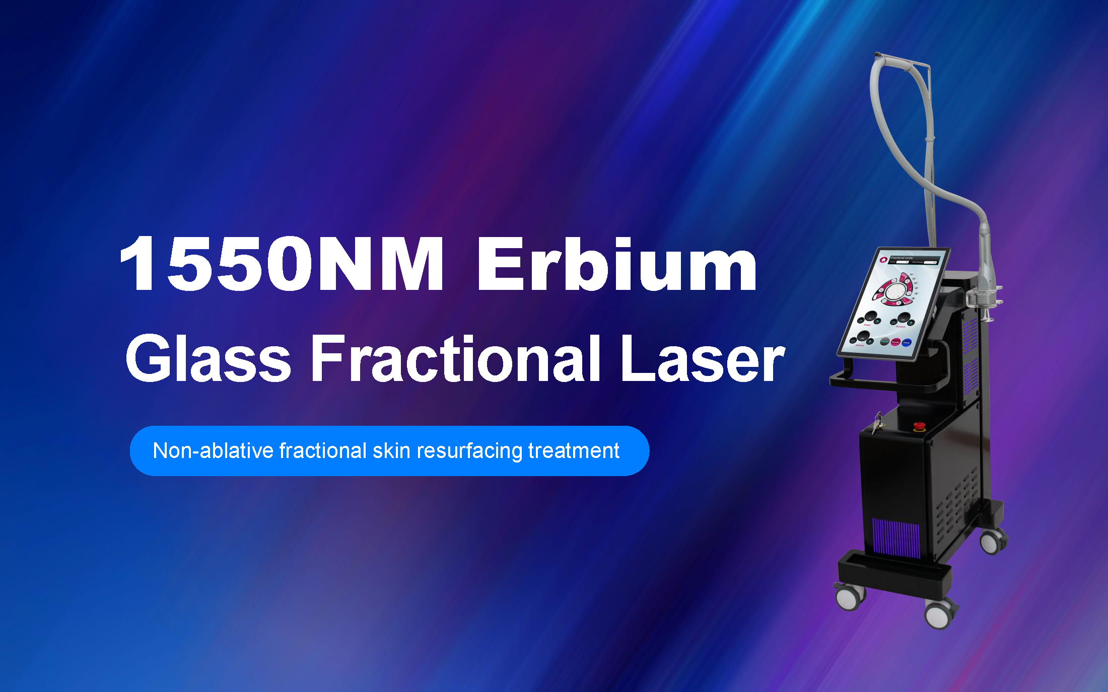 Máquina a laser fracionária de vidro de 1550nm Erbium