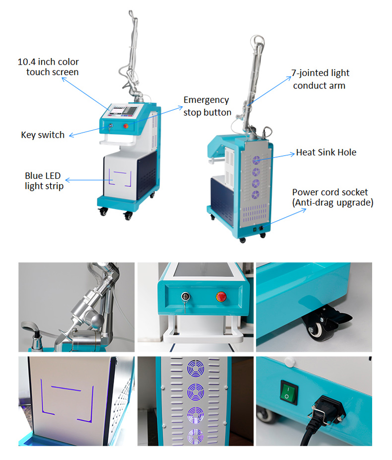 M&aacute;quina de aperto vaginal de laser de CO2 fracion&aacute;rio