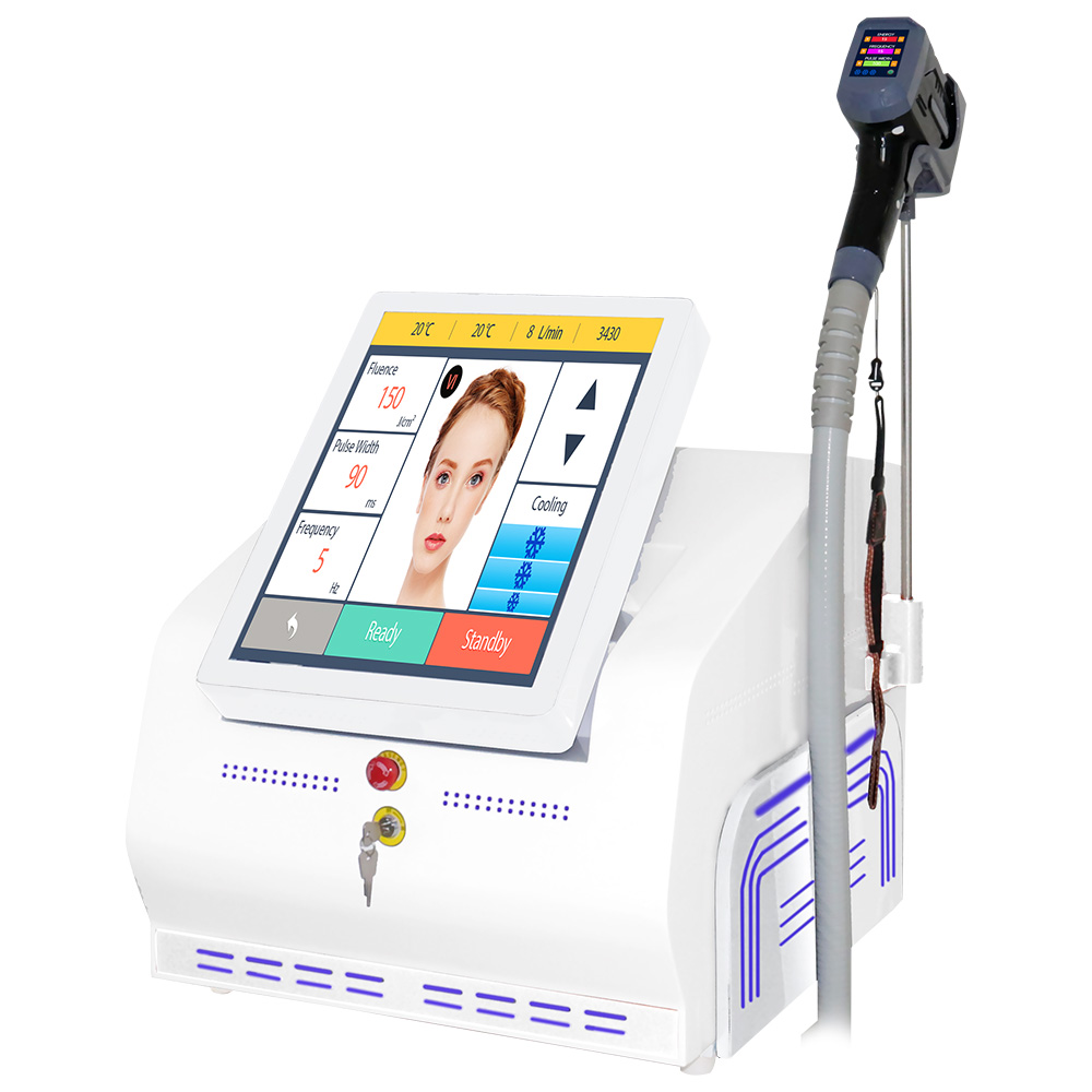 Remoção de cabelo a laser de diodo triplo 755 808 1064 Máquina a laser