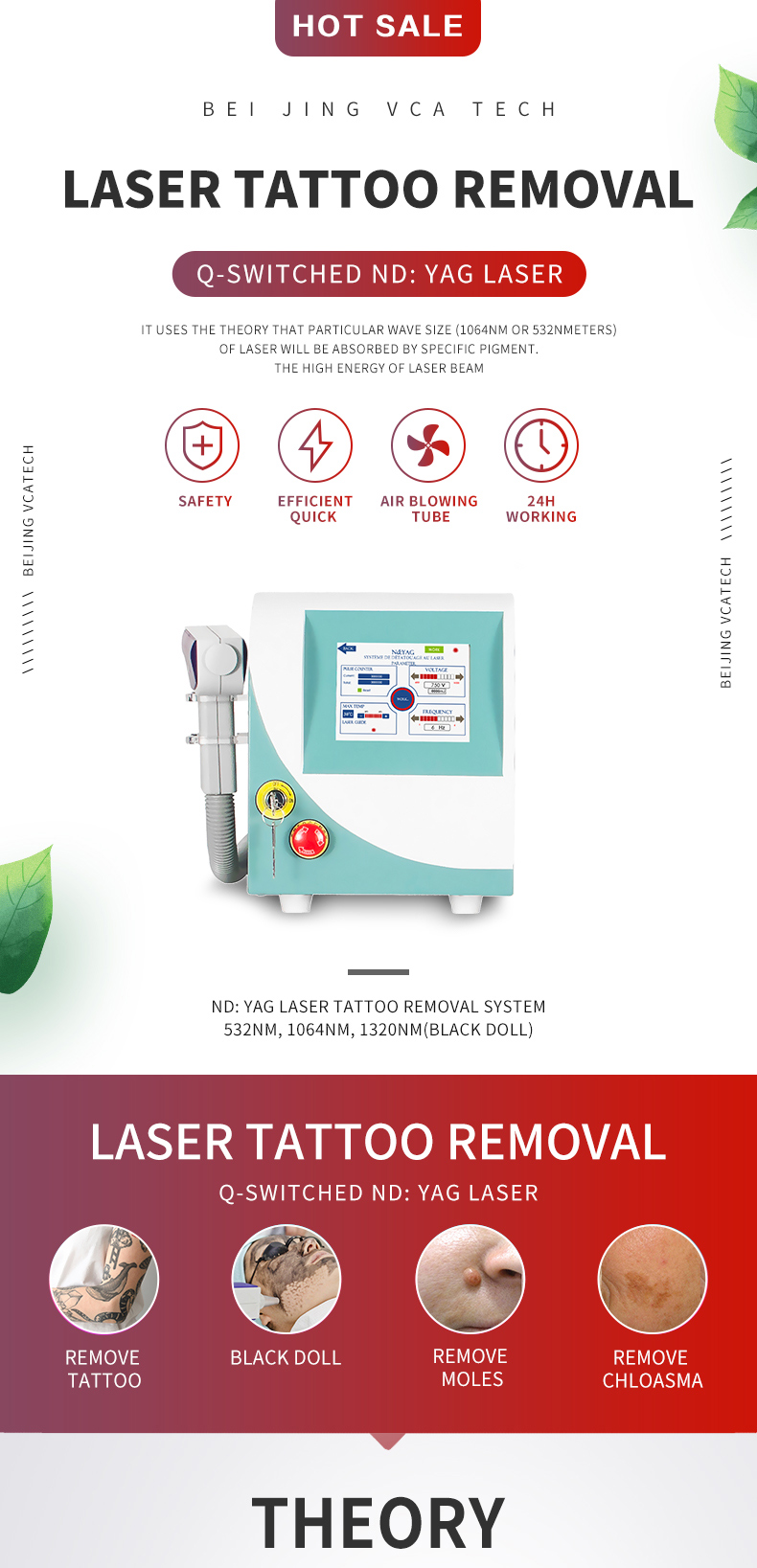 Q Switch ND YAG Laser System Tatto Remo&ccedil;&atilde;o M&aacute;quina de Remo&ccedil;&atilde;o Laser