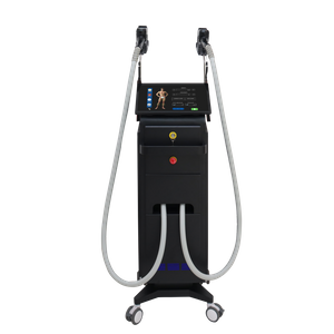Máquina profissional de remoção de pêlos a laser com peças de mão duplas