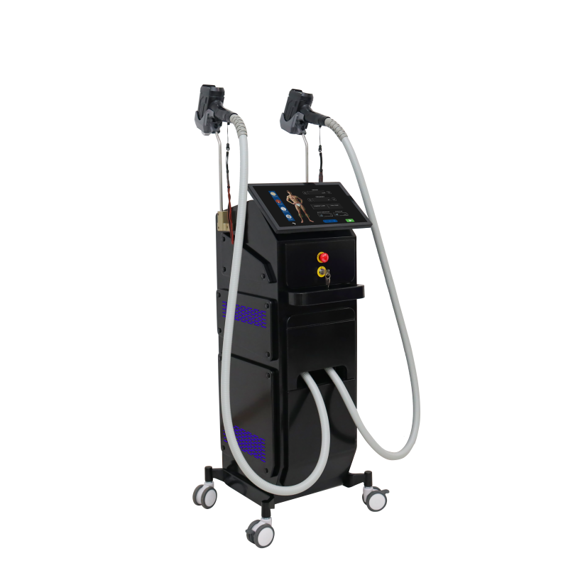 Novo design de dispositivo de remoção de pêlos a laser com peças de mão duplas