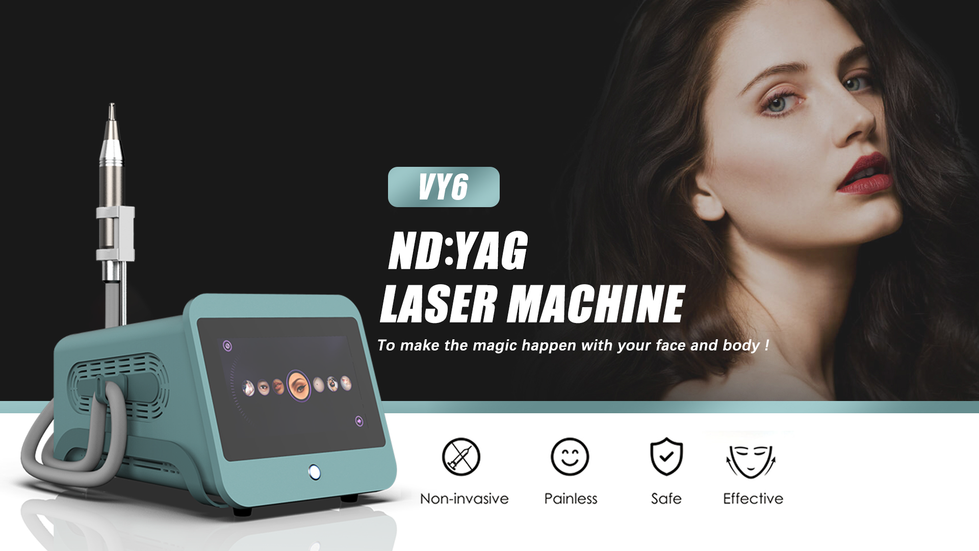 Q comutada e remoção de tatuagem a laser shuge máquina a laser pico