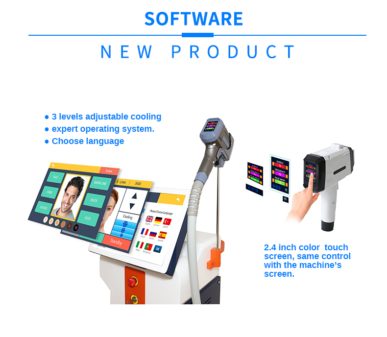 laser M&aacute;quina de remo&ccedil;&atilde;o de cabelo 