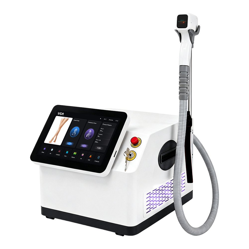 Dispositivo portátil de remoção de pêlos a laser de diodo de mesa 808nm para esteticistas
