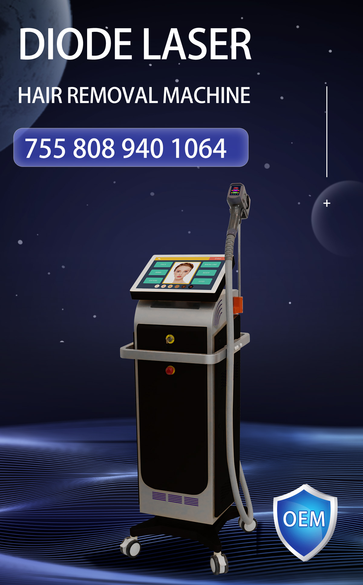 Remo&ccedil;&atilde;o de cabelo a laser de diodo