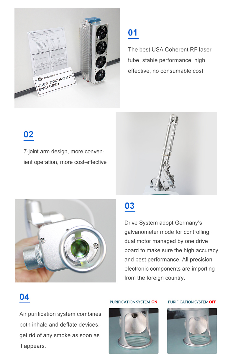M&aacute;quina laser fracion&aacute;ria profissional de CO2