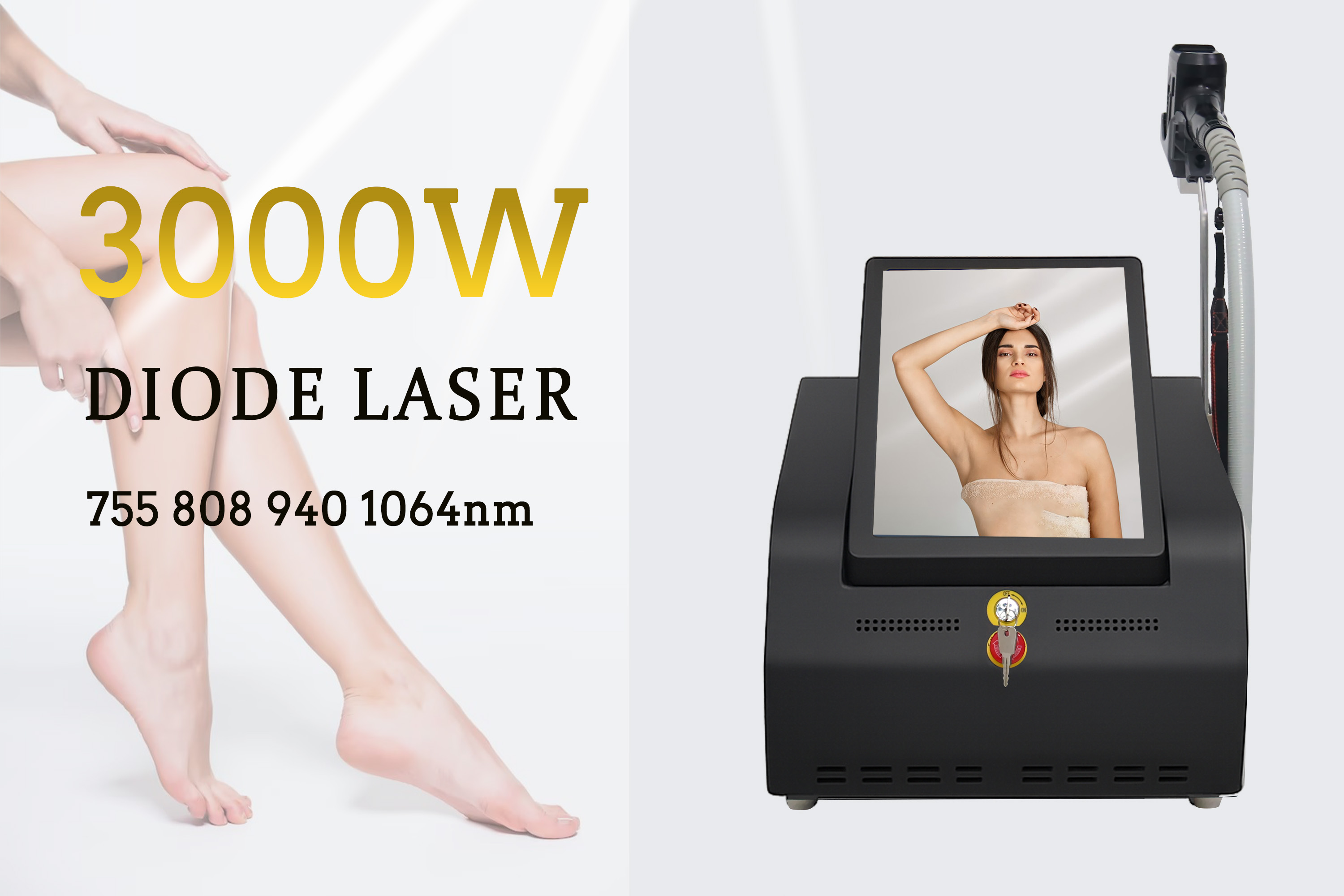 Remo&ccedil;&atilde;o de cabelo a laser de diodo