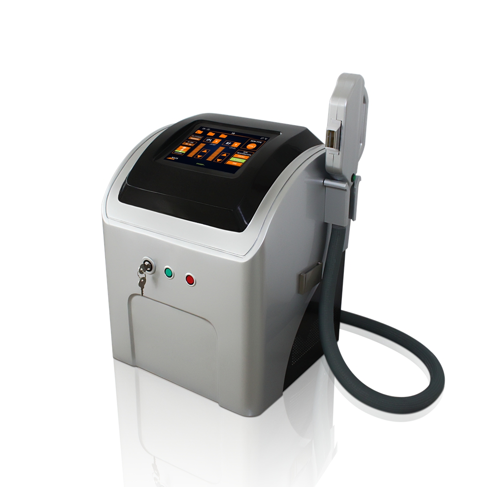 Peça de mão dupla portátil SHR + máquina de remoção de pêlos Elight/IPL